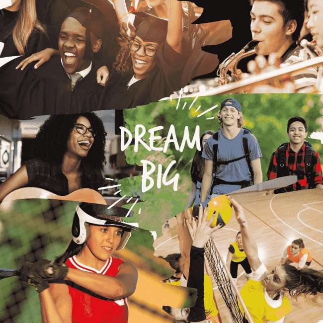 Dream big photo collage